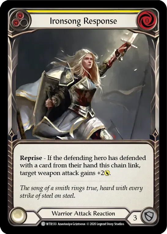 Ironsong Response (Yellow) — Welcome to Rathe - Unlimited — Flesh and Blood