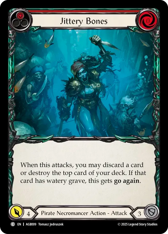 Jittery Bones (Red) — Armory Deck - Gravy Bones — Flesh and Blood