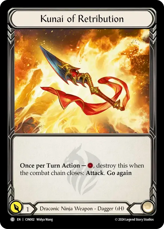 Kunai of Retribution — The Hunted Blitz Deck - Cindra — Flesh and Blood