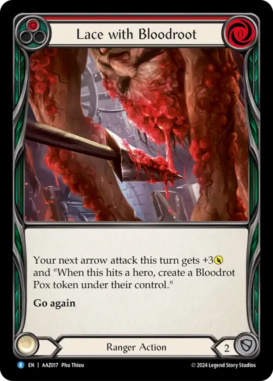 Lace with Bloodrot (Red) — Armory Deck - Azalea, Ace in the Hole — Flesh and Blood