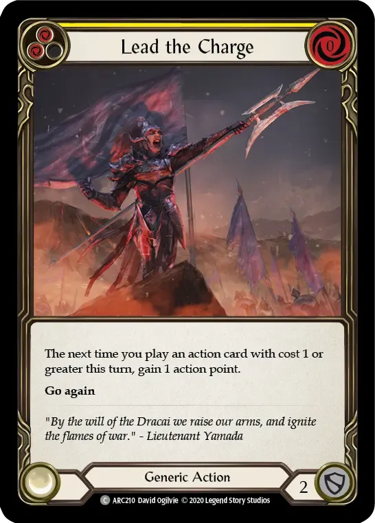 Lead the Charge (Yellow) from Arcane Rising - Unlimited - Flesh and Blood