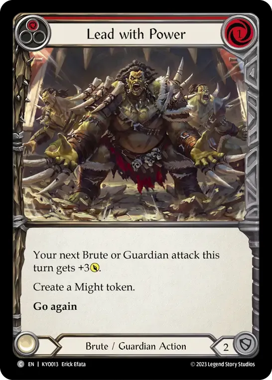 Lead with Power (Red) — Kayo - Heavy Hitters Blitz Deck — Flesh and Blood