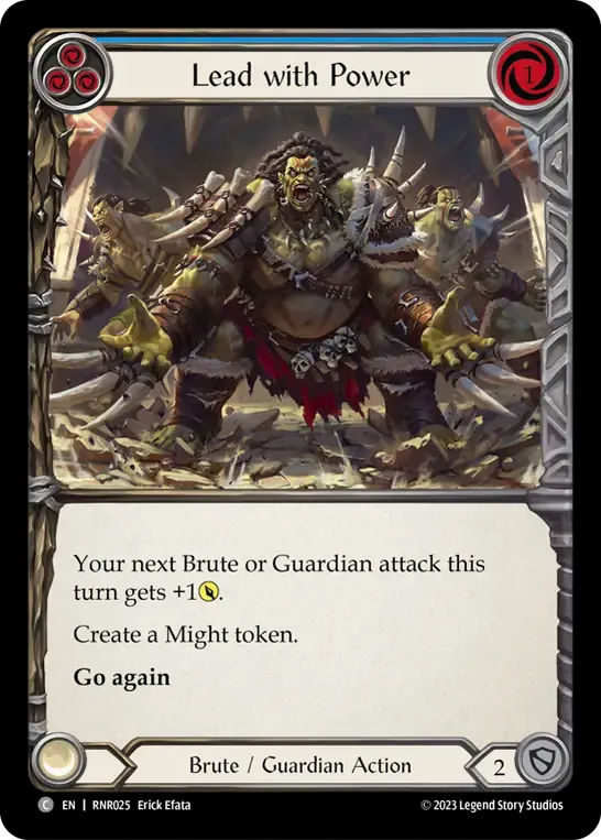 Lead with Power (Blue) — Rhinar - Heavy Hitters Blitz Deck — Flesh and Blood
