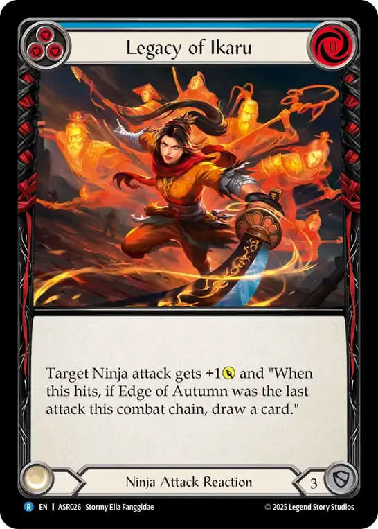 Legacy of Ikaru (Blue) from Armory Deck - Ira, Scarlet Revenger - Flesh and Blood