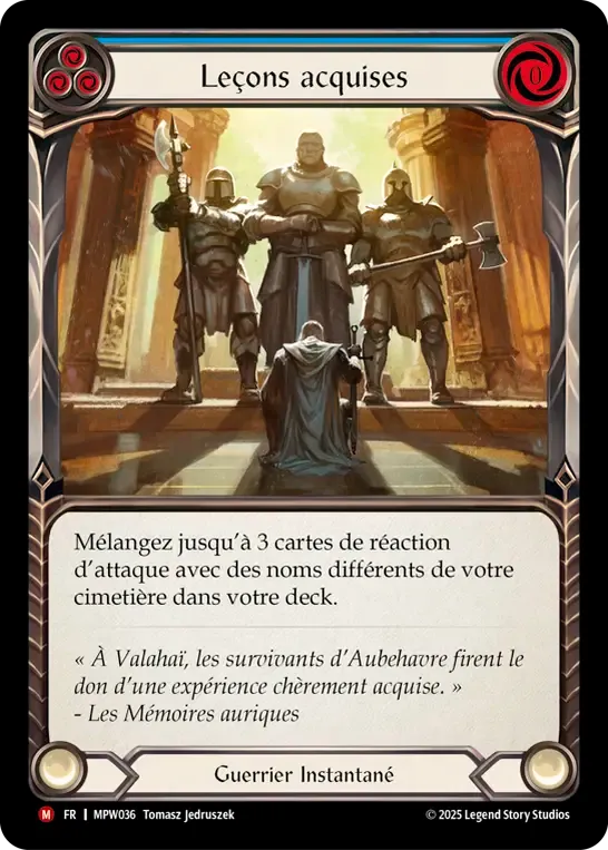 Leçons acquises — Mastery Pack Warrior — Flesh and Blood