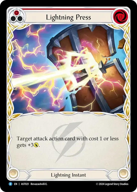 Lightning Press (Red) from Armory Deck - Aurora, Shooting Star - Flesh and Blood