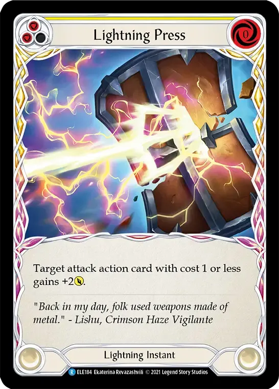 Lightning Press (Yellow) from Tales of Aria - Flesh and Blood