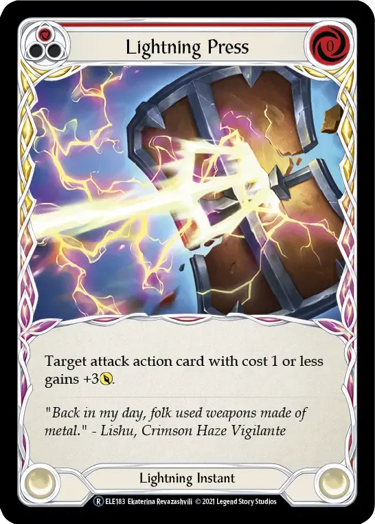 Lightning Press (Red) — Tales of Aria - Unlimited — Flesh and Blood