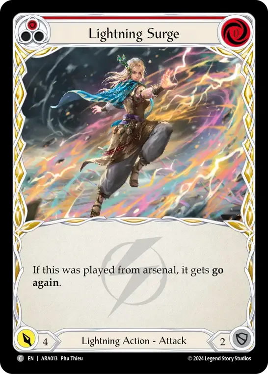 Lightning Surge (Red) — Rosetta Blitz Deck - Aurora — Flesh and Blood