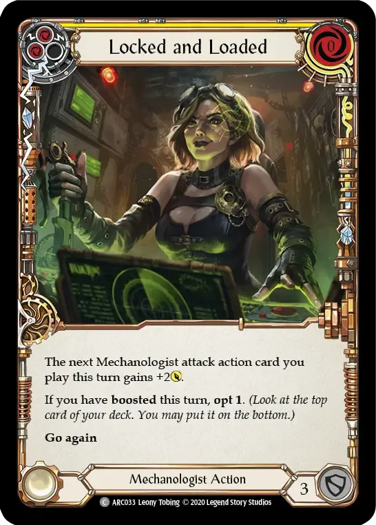Locked and Loaded (Yellow) — Arcane Rising - Unlimited — Flesh and Blood