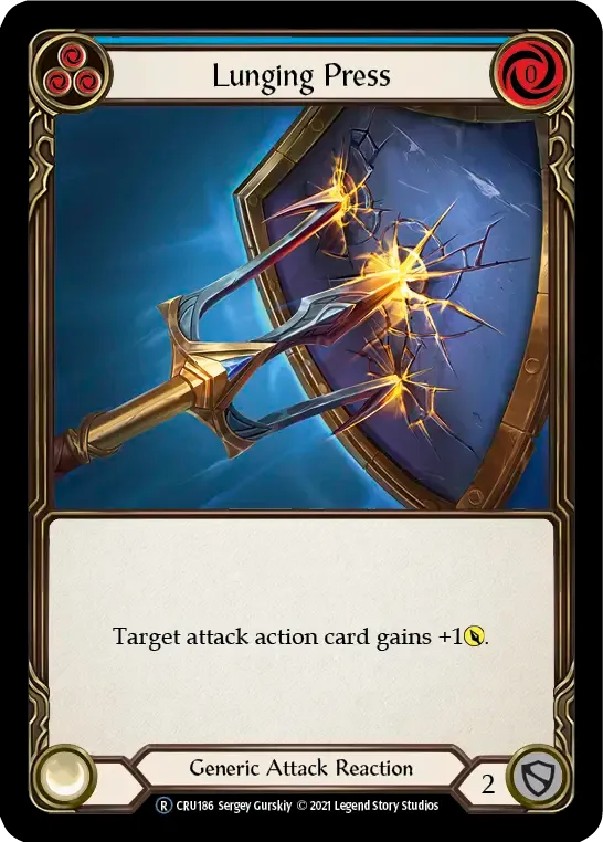 Lunging Press (Blue) — Crucible of War - Unlimited — Flesh and Blood