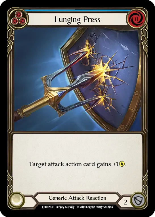 Lunging Press (Blue) — Katsu, the Wanderer - Hero Deck — Flesh and Blood