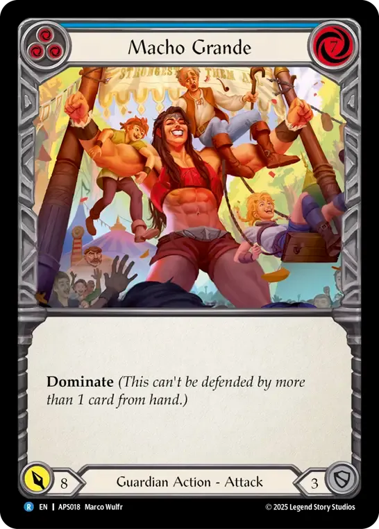 Macho Grande (Blue) from Armory Deck - Pleiades, Superstar - Flesh and Blood