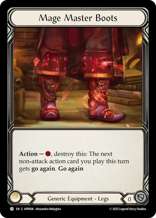 Mage Master Boots — Armory Deck Legends - Prism Sculptor of Arc Light — Flesh and Blood