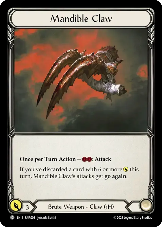 Mandible Claw — Rhinar - Heavy Hitters Blitz Deck — Flesh and Blood