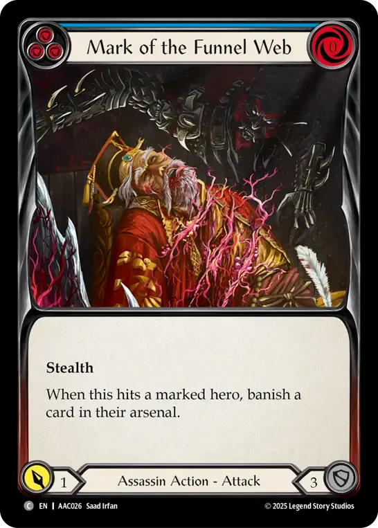 Mark of the Funnel Web (Blue) — Armory Deck - Arakni, 5L!p3d 7hRu 7h3 cR4X — Flesh and Blood