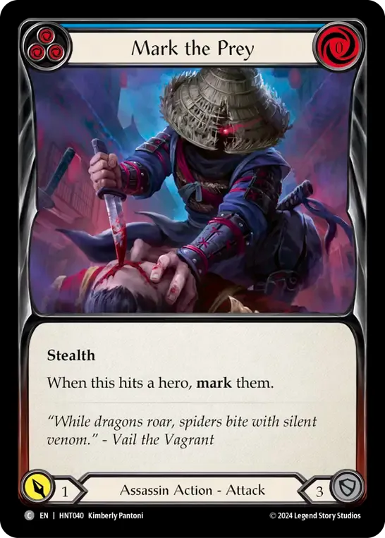 Mark the Prey (Blue) — The Hunted — Flesh and Blood