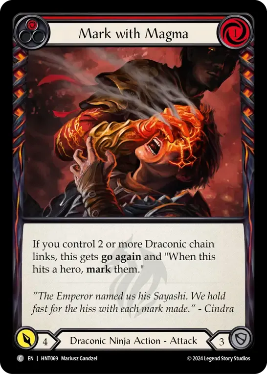 Marquer au magma — The Hunted — Flesh and Blood