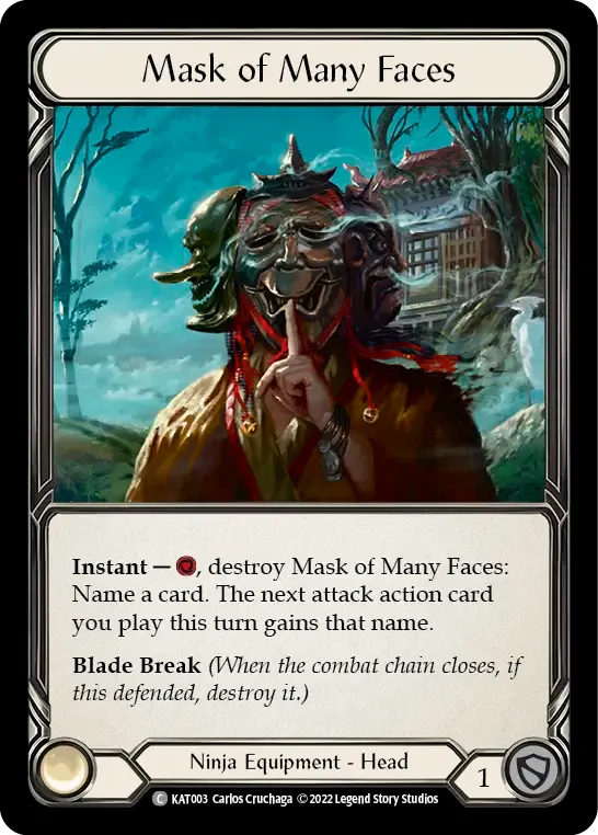Mask of Many Faces — Katsu - Blitz Deck — Flesh and Blood