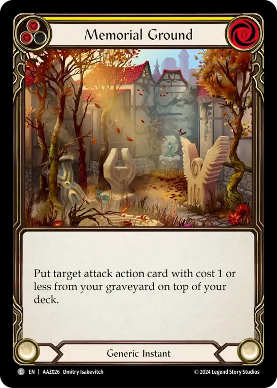 Memorial Ground (Yellow) from Armory Deck - Azalea, Ace in the Hole - Flesh and Blood