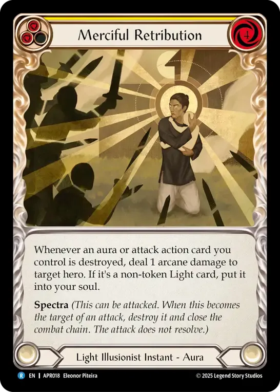 Merciful Retribution (Yellow) — Armory Deck Legends - Prism Sculptor of Arc Light — Flesh and Blood
