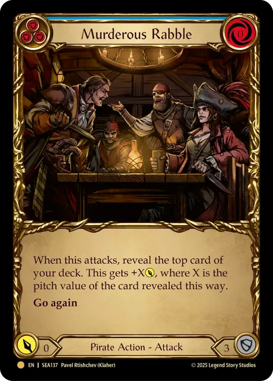 Murderous Rabble (Blue) — High Seas - Treasure Pack — Flesh and Blood