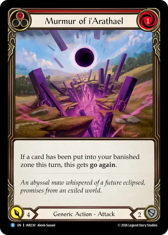 Murmur of i'Arathael (Red) — Usurp the Shadow Throne — Flesh and Blood