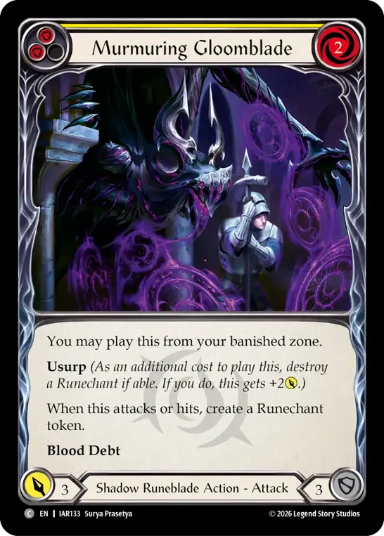 Lamesombre susurrante — Usurp the Shadow Throne — Flesh and Blood