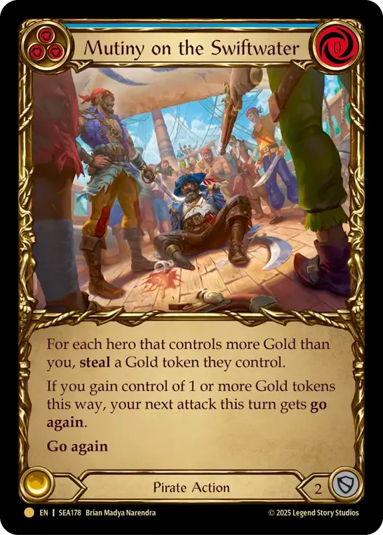 Mutiny on the Swiftwater (Blue) — High Seas - Treasure Pack — Flesh and Blood