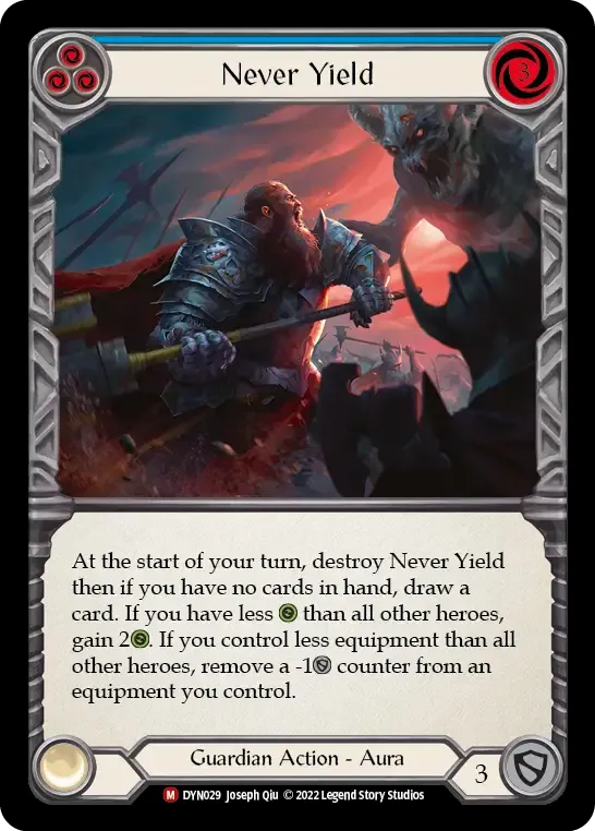 Never Yield — Dynasty — Flesh and Blood