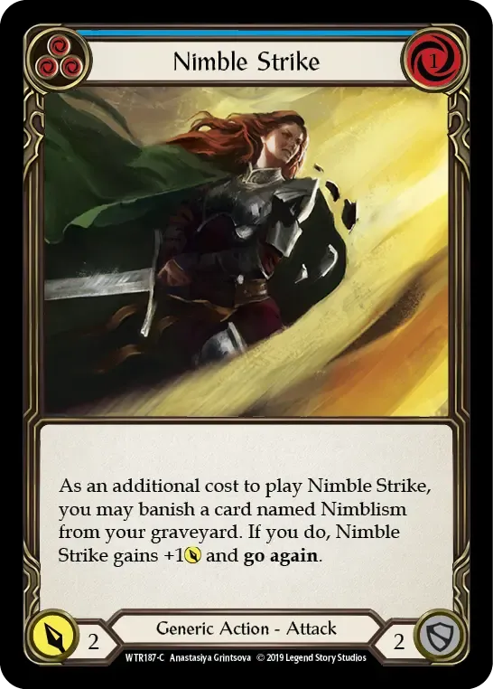 Nimble Strike (Blue) — Welcome to Rathe — Flesh and Blood
