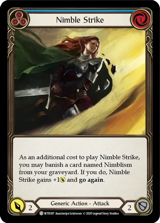 Nimble Strike (Blue) — Welcome to Rathe - Unlimited — Flesh and Blood