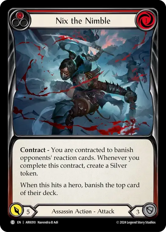 Nix the Nimble (Red) — The Hunted Blitz Deck - Arakni — Flesh and Blood
