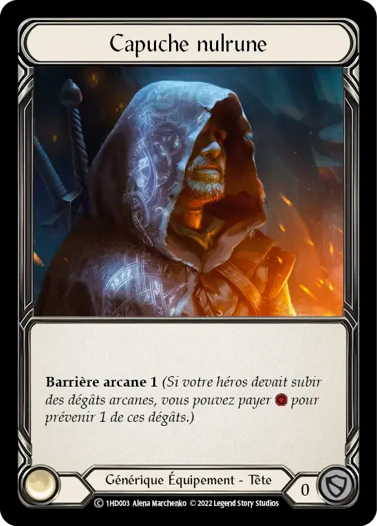 Capuche nulrune — Dash - Blitz Deck — Flesh and Blood