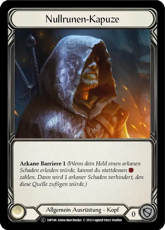 Nullrune Hood — History Pack 1 - Black Label — Flesh and Blood