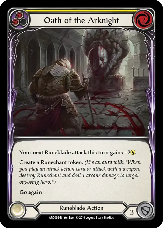Oath of the Arknight (Yellow) — Arcane Rising — Flesh and Blood