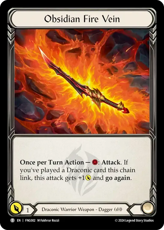 Obsidian Fire Vein — The Hunted Blitz Deck - Fang — Flesh and Blood