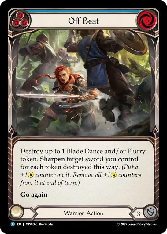 Off Beat (Blue) — Mastery Pack Warrior — Flesh and Blood