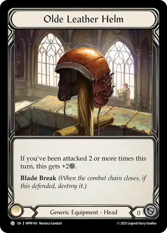 Olde Leather Helm — Mastery Pack Warrior — Flesh and Blood
