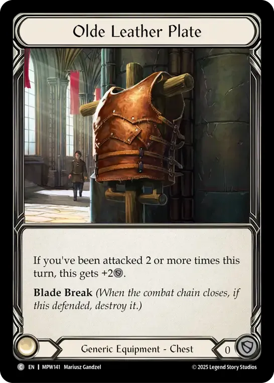 Olde Leather Plate — Mastery Pack Warrior — Flesh and Blood