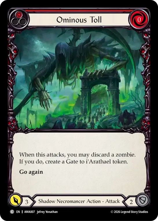 禍々しき通行料 — Armory Deck - Malice, Domina of the Dead — Flesh and Blood