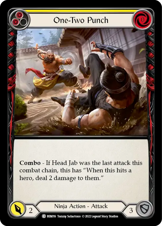 One-Two Punch (Yellow) — Benji - Blitz Deck — Flesh and Blood