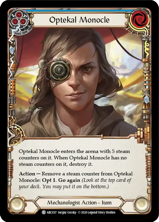 Optekal Monocle (Blue) — Arcane Rising - Unlimited — Flesh and Blood