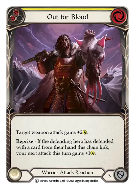 Out for Blood (Yellow) — History Pack 1 — Flesh and Blood