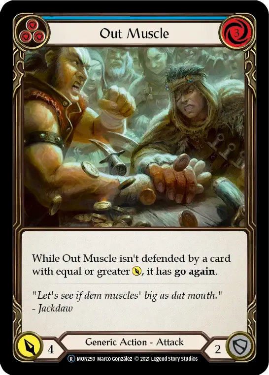 Out Muscle (Blue) — Monarch - Unlimited — Flesh and Blood