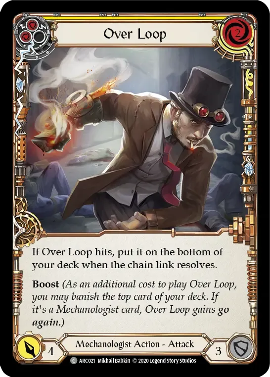 Over Loop (Yellow) — Arcane Rising - Unlimited — Flesh and Blood
