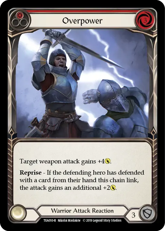 Overpower (Red) — Dorinthea Ironsong - Hero Deck — Flesh and Blood