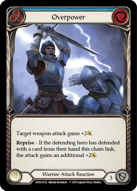 Overpower (Blue) from Welcome to Rathe - Flesh and Blood
