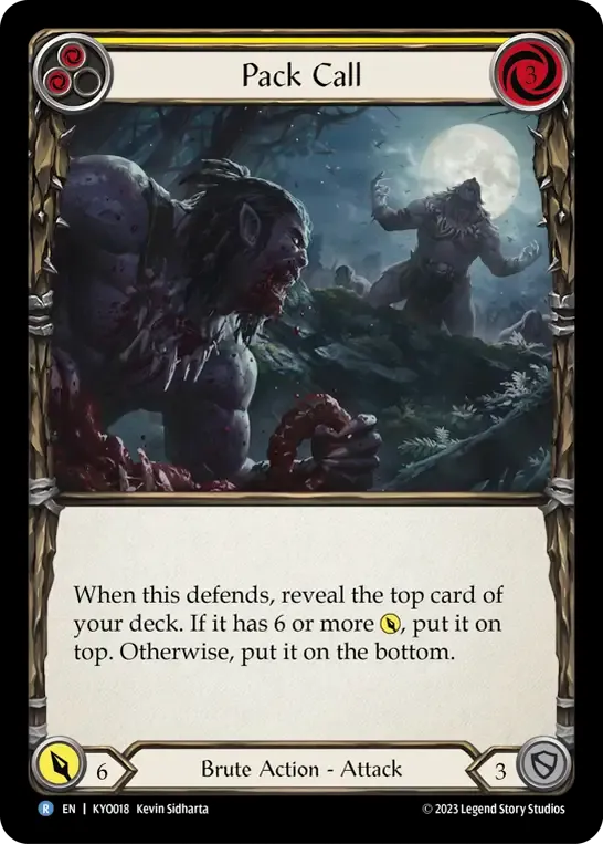 Pack Call (Yellow) — Kayo - Heavy Hitters Blitz Deck — Flesh and Blood