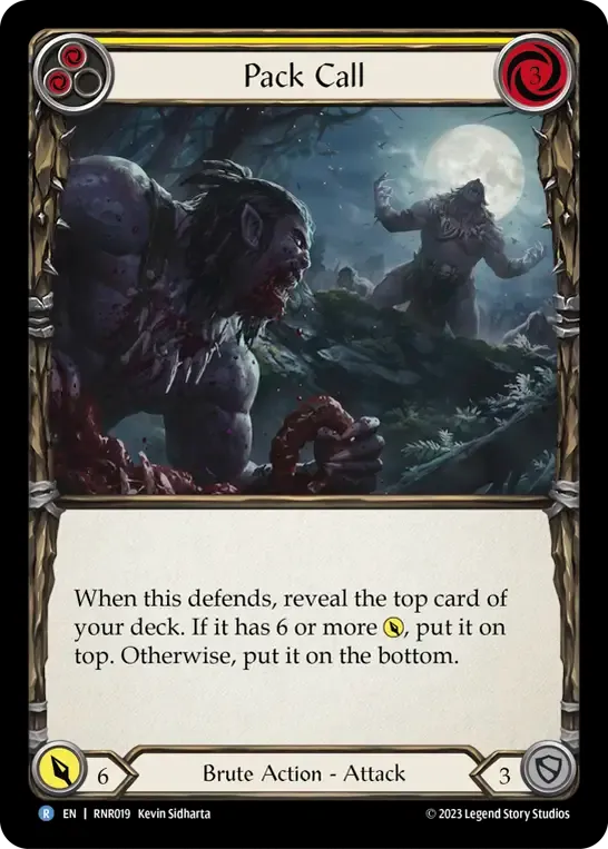 Pack Call (Yellow) — Rhinar - Heavy Hitters Blitz Deck — Flesh and Blood
